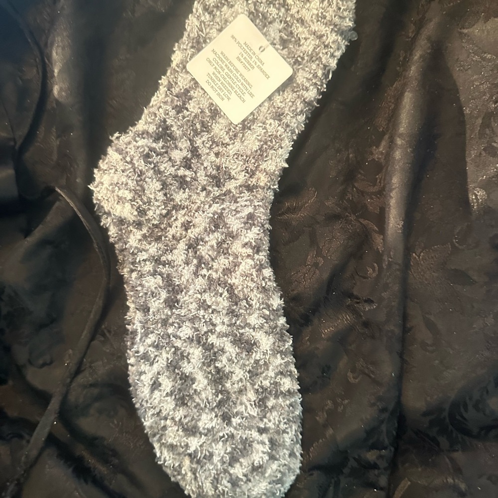Cozy Gray Fuzzy Socks